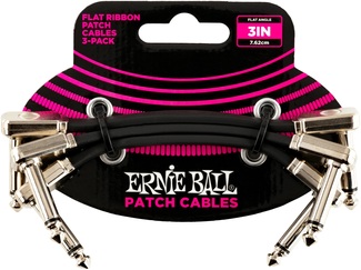 Ernie Ball Patchkabel flach EB6220 7,5cm 3er Pack