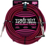 Ernie Ball Instrumentenkabel EB6062 7,62m schwarz/rot