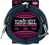 Ernie Ball Instrumentenkabel EB6060 7,62m schwarz/neonblau